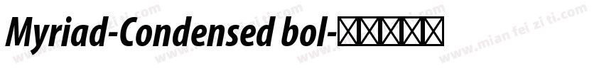 Myriad-Condensed bol字体转换